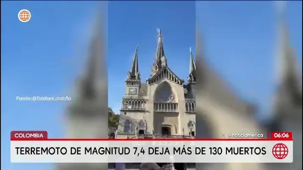 Terremoto de magnitud 7.4 remece Colombia y deja más de 130 muertos y 550 heridos/ América Noticias Terremoto de magnitud 7.4 remece Colombia y deja más de 130 muertos y 550 heridos/ América Noticias