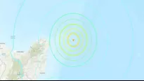 Terremoto de magnitud 6.9 sacude Nueva Zelanda y se emite alerta de tsunami. Foto: USGS