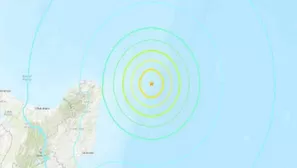 Terremoto de magnitud 6.9 sacude Nueva Zelanda y se emite alerta de tsunami. Foto: USGS