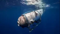 Restos del sumergible fueron hallados a unos 300 metros de la proa del Titanic. Foto: AFP/OCEANGATE EXPEDITIONS