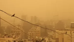 Tormenta de arena en L&iacute;bano. (V&iacute;a: Twitter)