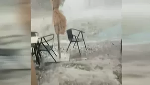 Un violento temporal de lluvia, granizo y vientos afectó Cataluña, provocando el corte de varias líneas de trenes en Tarragona y el avance de tormentas hacia Barcelona. Video: Canal N