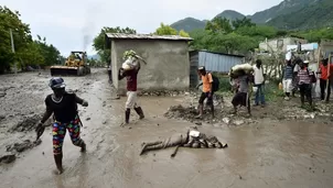 El escenario en Hait&iacute; tras la tormenta tropical Erika. (V&iacute;a: AFP)