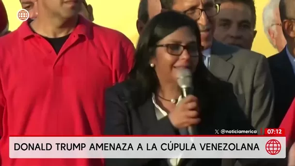 Donald Trump amenaza a Delcy Rodríguez tras la captura de Nicolás Maduro. Foto: América Noticias