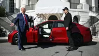 El presidente estadounidense President Donald Trump junto al CEO de Tesla, Elon Musk, en la puerta sur de la Casa Blanca. Foto: AFP. Video: Canal N