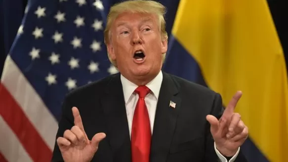 Trump declin&oacute; sin embargo responder sobre un plan militar contra el gobierno de Maduro. (Foto: AFP)