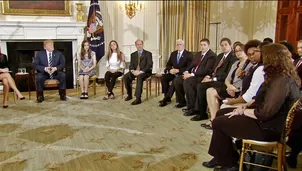 Trump discute en la Casa Blanca la idea de armar profesores. Video: AFP