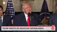 Trump insiste en negociar Groenlandia y descarta usar la fuerza