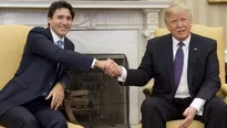 Justin Trudeau y Donald Trump. (Vía: AFP)