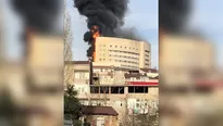 Gran incendio en hospital de Estambul. Video: Canal N / Foto: hurriyet.com.tr