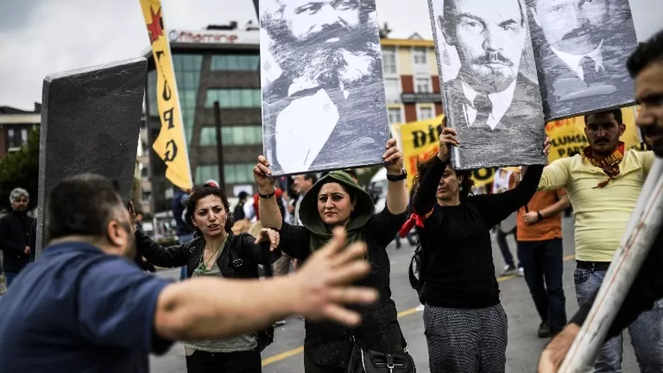 Manifestaciones por el Día del Trabajador en Turquía. Foto: AFP