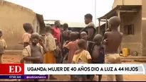 Mujer tiene 38 hijos en Uganda.