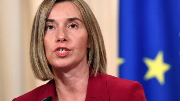 Federica Mogherini, jefa de la diplomacia de la Unión Europea. Foto: AFP