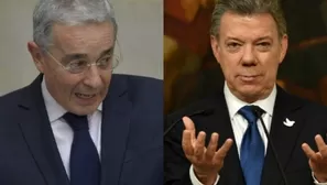 Álvaro Uribe y Juan Manuel Santos. (Vía: AFP)