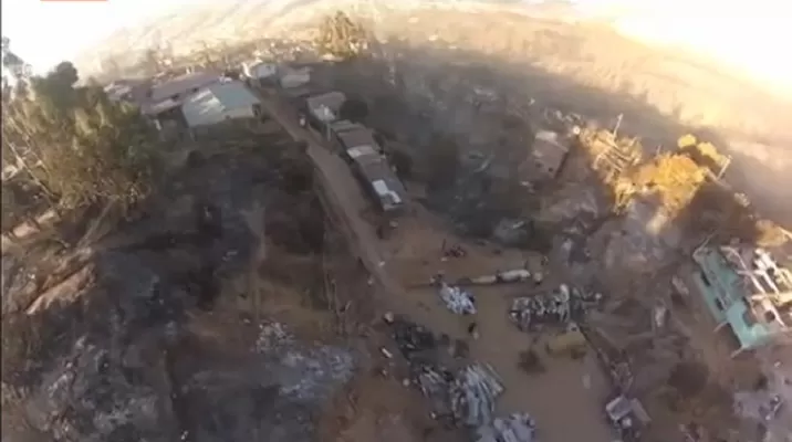 Vea el incendio de Valparaíso grabado desde un drone Vea el incendio de Valparaíso grabado desde un drone