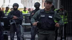 Venezuela: fuerte presencia policial en Parlamento por presunta alerta de bomba. Foto: EFE