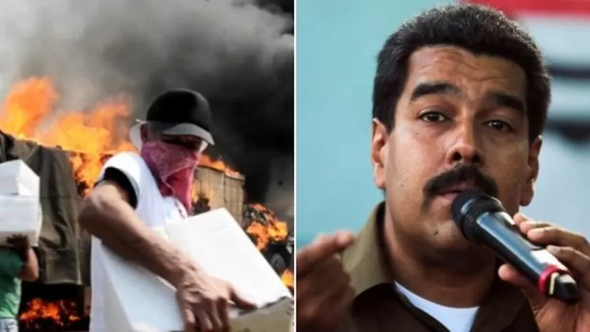 Venezuela: incendio de ayuda del que EE.UU. acusa a Maduro lo habría causado opositor