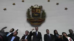 Juan Guaidó y diputados opositores. Foto: AFP/Video: Canal N