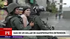 Venezuela: Más de mil manifestantes detenidos