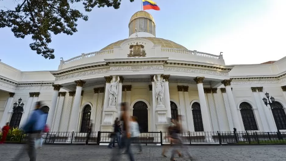 Sede de la Asamblea Nacional de Venezuela, en Caracas. Foto: AFP.