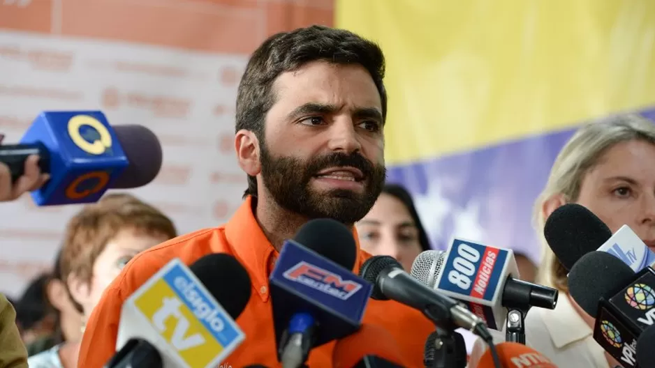 Juan Andrés Mejía, diputado venezolano opositor. Foto: AFP