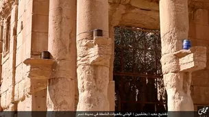 Explosivos en el Templo de Bel. (V&iacute;a: AFP)