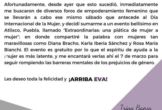 Irina Baeva denunció que cancelaron su evento por polémica con Geraldine Bazán  