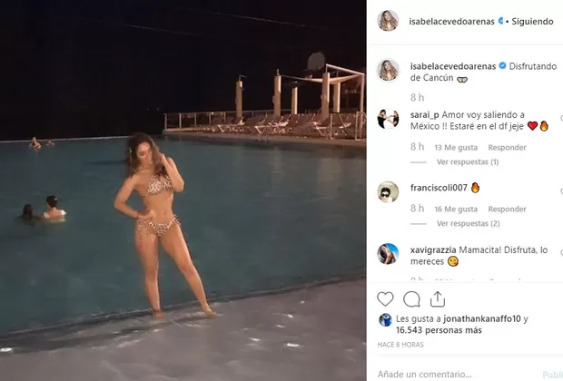 Isabel Acevedo disfruta de Cancún tras terminar con Christian Domínguez