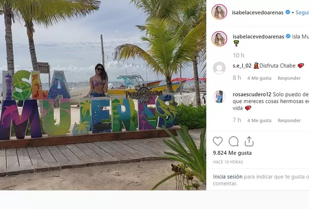 Isabel Acevedo disfruta de Cancún tras terminar con Christian Domínguez