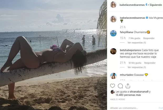 Isabel Acevedo recordó su viaje a Cancún con sensual foto 