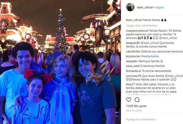 Itatí Cantoral se fue a Disneyland con sus hijos y difundió estas fotos