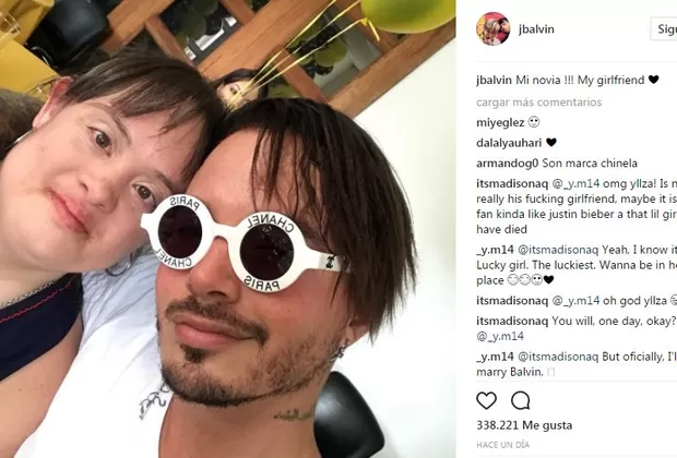 J Balvin presentó a su 'novia' en Instagram