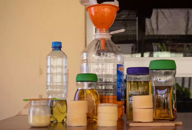 jabon con aceite reciclado