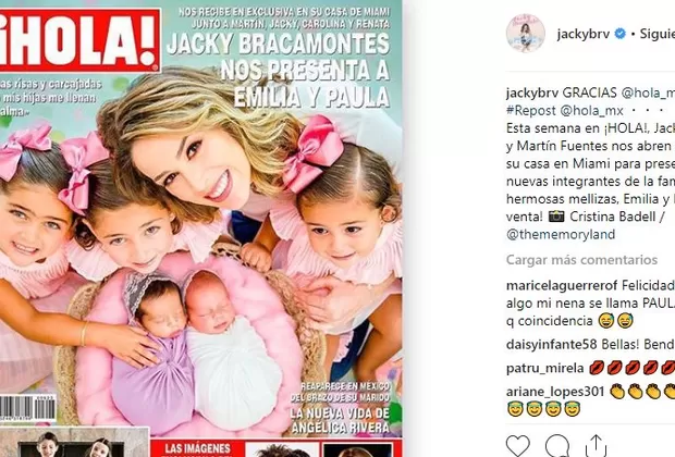 Jacky Bracamontes mellizas