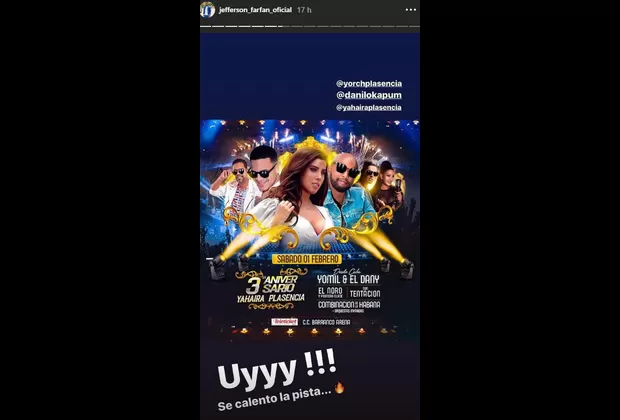 Jefferson Farfán comparte foto de Yahaira Plasencia en Instagram y alborota a fans