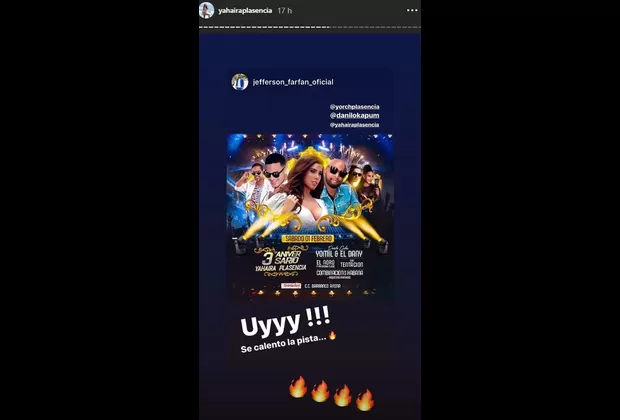 Jefferson Farfán comparte foto de Yahaira Plasencia en Instagram y alborota a fans
