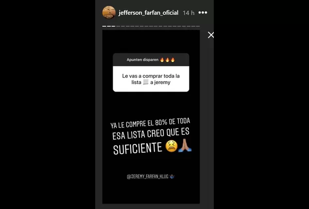 Jefferson Farfán quedó en shock con la lista de regalos de su hijo Jeremy