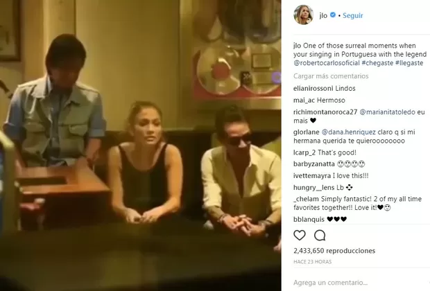 JLo aparece cantando en portugués junto a Roberto Carlos y remece redes sociales