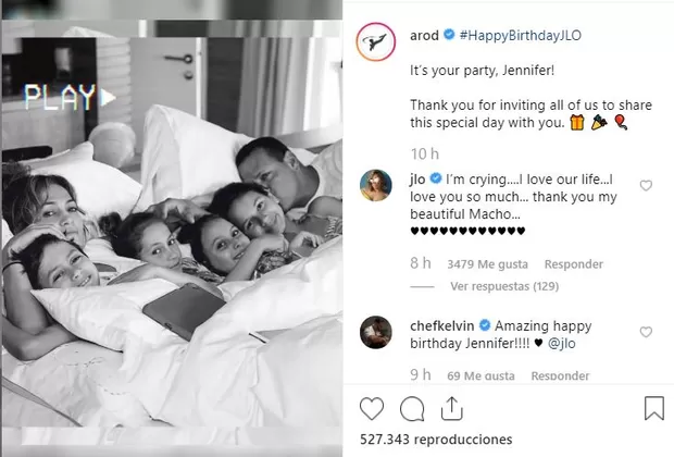 Jennifer López llora por romántico regalo de cumpleaños Alex Rodríguez