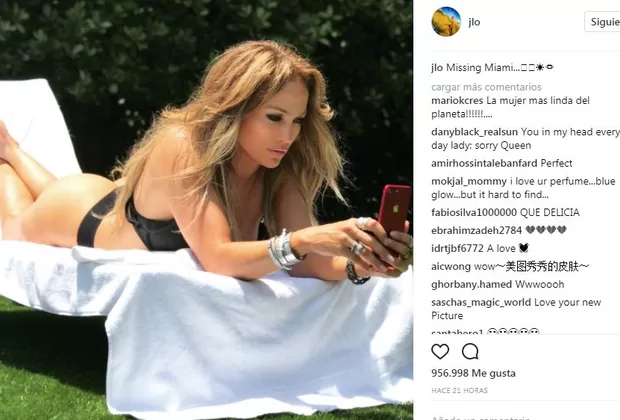 Jennifer López en bikini