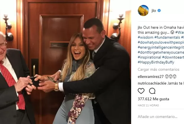 JLo y A-Rod se tomaron divertida foto junto a uno de los hombres más ricos