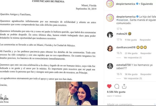 Hija menor de José José