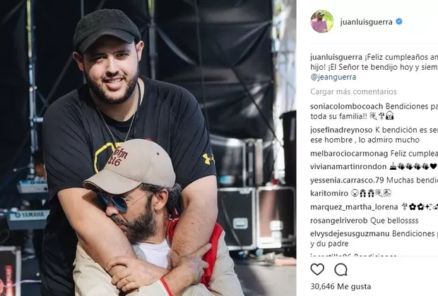 Juan Luis Guerra saludó así a su hijo Jean Guerra por su cumpleaños