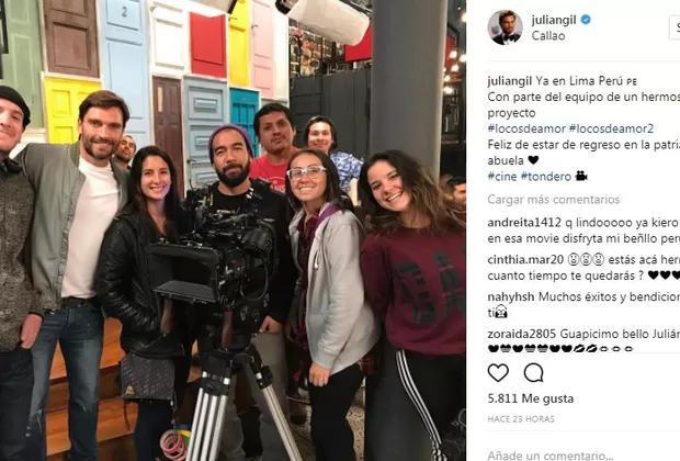 Julián Gil regresó a Perú