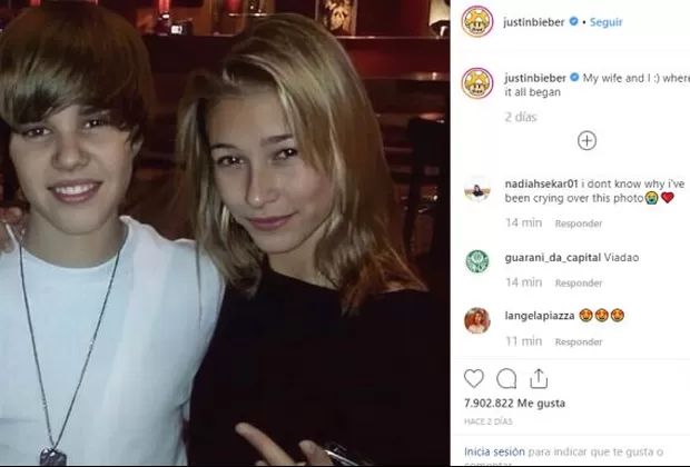 Justin Bieber compartió inédita foto con Hailey Baldwin cuando eran adolescentes