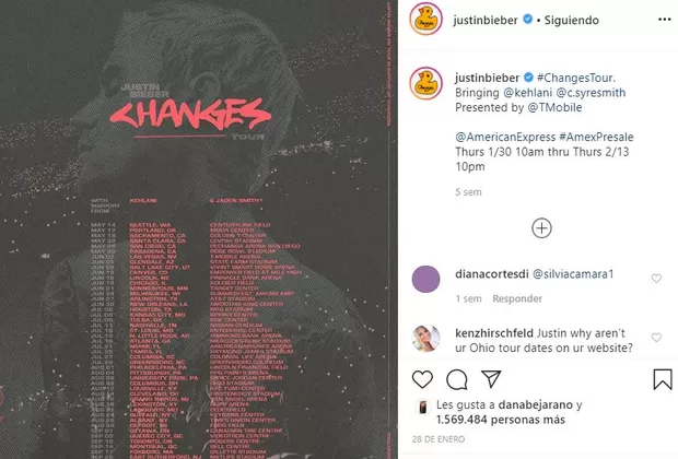 Justin Bieber modifica su gira 2020 debido al coronavirus