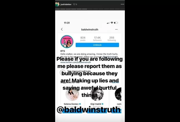 Justin Bieber Selena Gómez Instagram