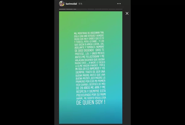 ¿Karim Vidal arremete una vez más contra Katty García en Instagram?