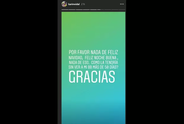 Karim Vidal deja contundente mensaje de Navidad tras ausencia de su hijo Antonio