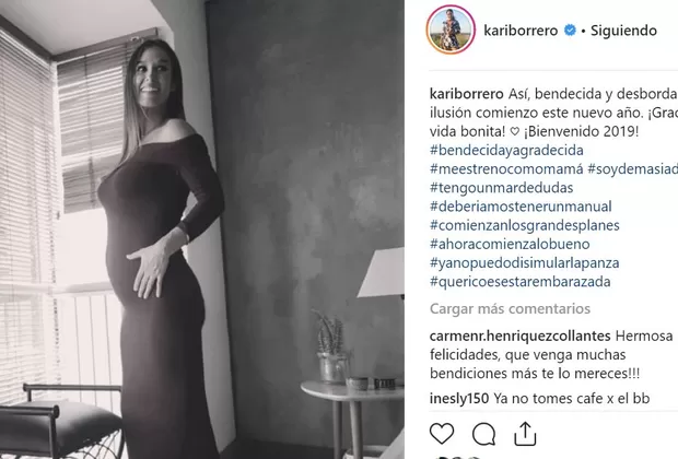 Karina Borrero presume su 'pancita' de embarazada frente a cámaras